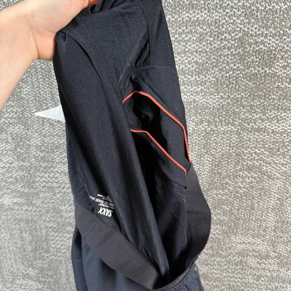 SAXX Athletic Shorts Kinetic Train 2N1‎ Mens Small Black BallPark Pouch Gym Run
